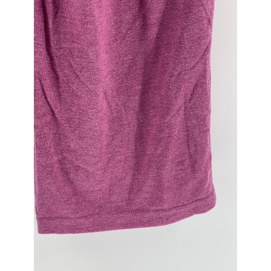 SIMPLY STYLED Women's Relaxed Magenta Straight Leg Stretch Waistband Pants SZ M