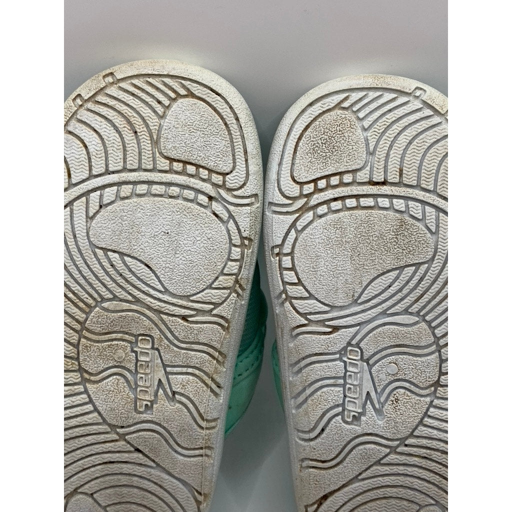 SPEEDO Toddler Girls' Green Printed Shore Explorer Water Shoes SZ S (5/6)