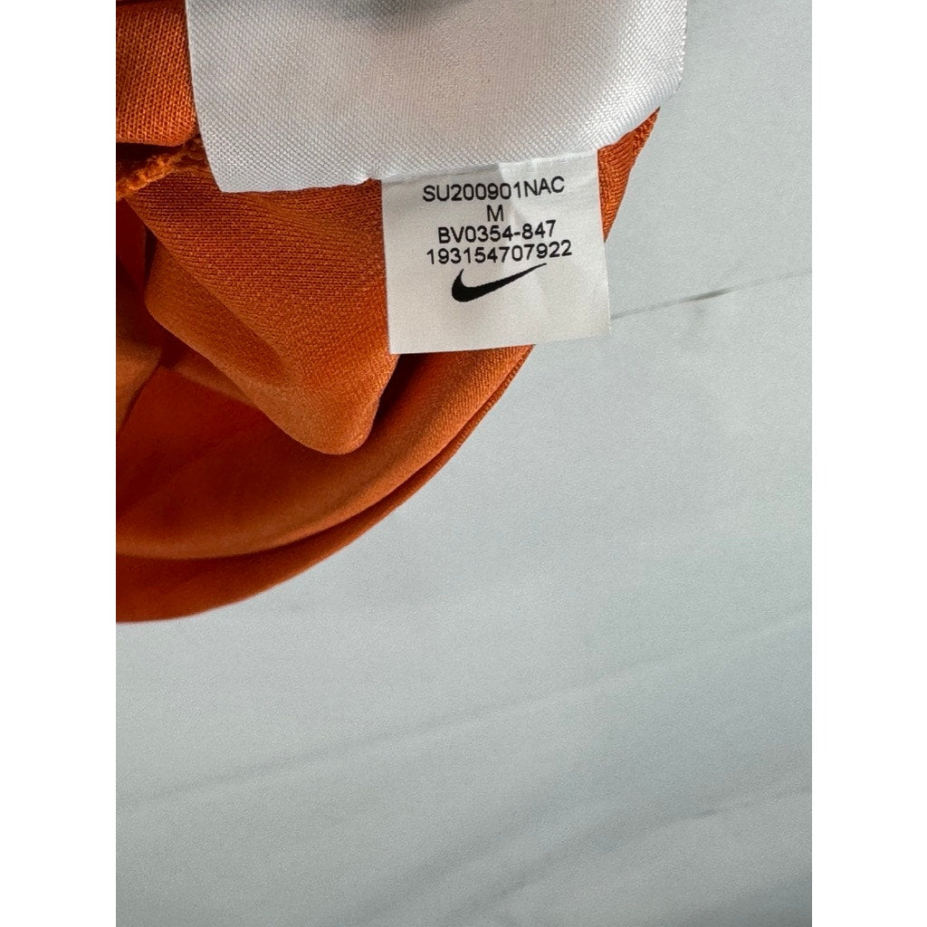 NIKE Men's Orange Dri-Fit Standard-Fit Short Sleeve Polo Shirt SZ M