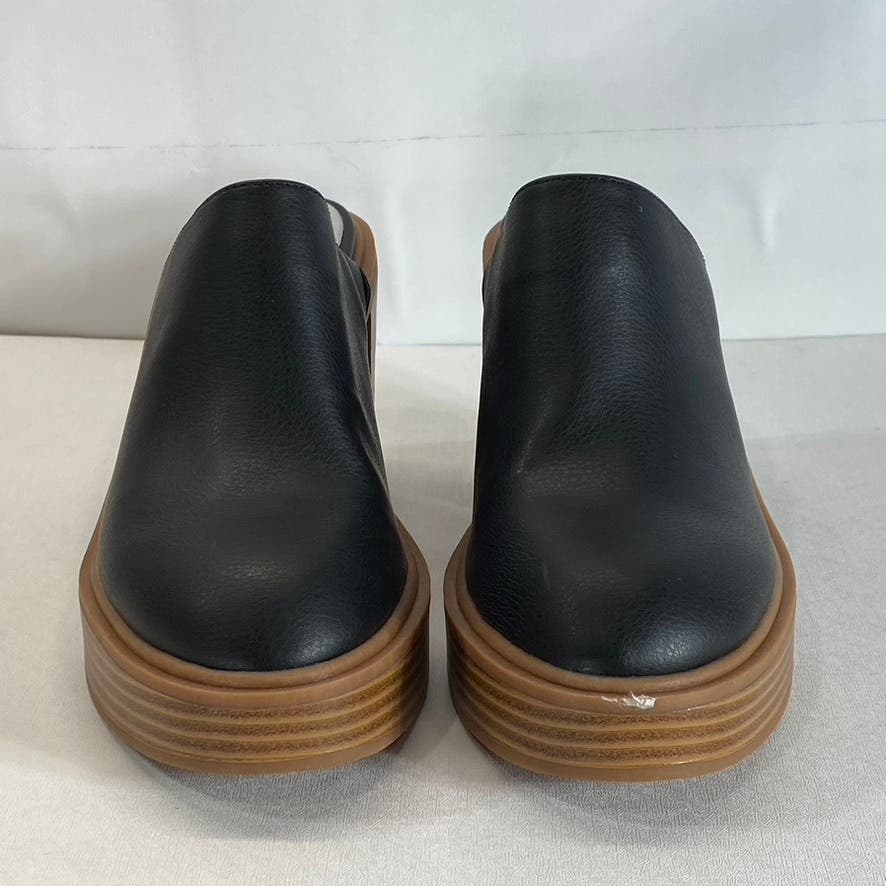 DOLCE VITA Women's Black Crista Round Closed Toe Slip-On Block-Heel Mule SZ 9.5