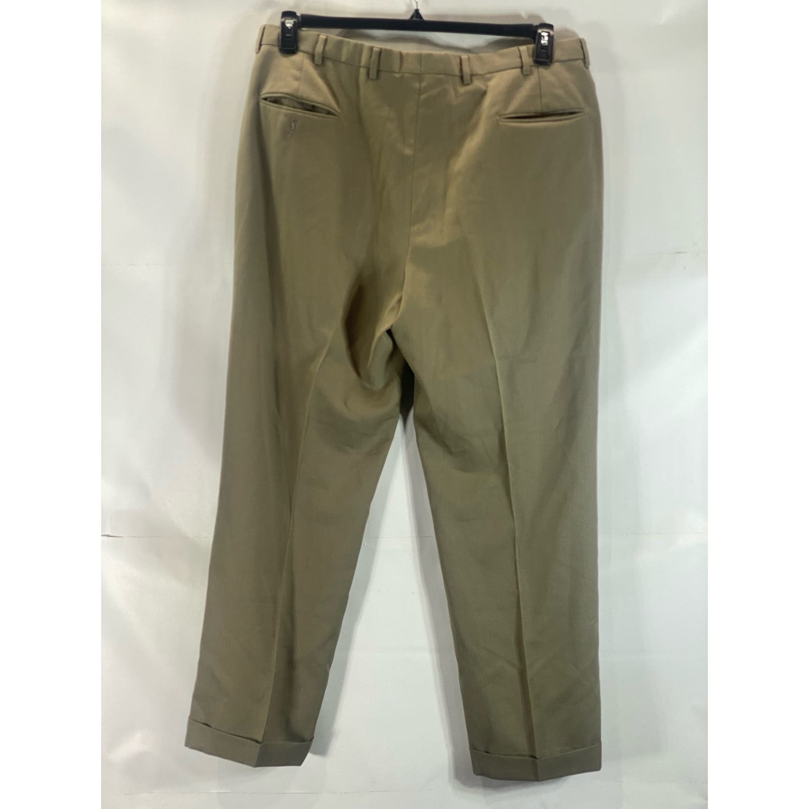 TOMMY HILFIGER Men's Tan Vintage Pleated Front Cuffed Dress Pants SZ 40X31