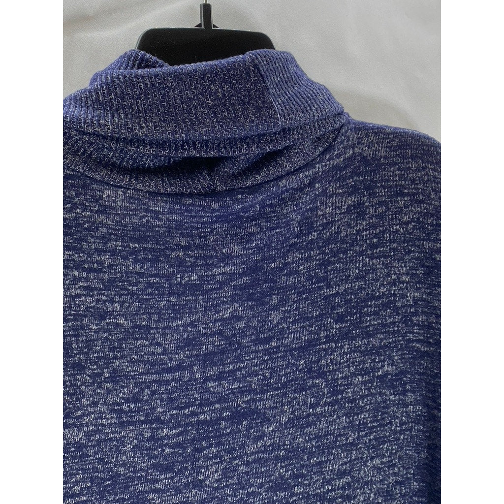 GAP Women's Navy Marl Softspun Cowl-Neck Long Sleeve Knit Sweater Dress SZ S