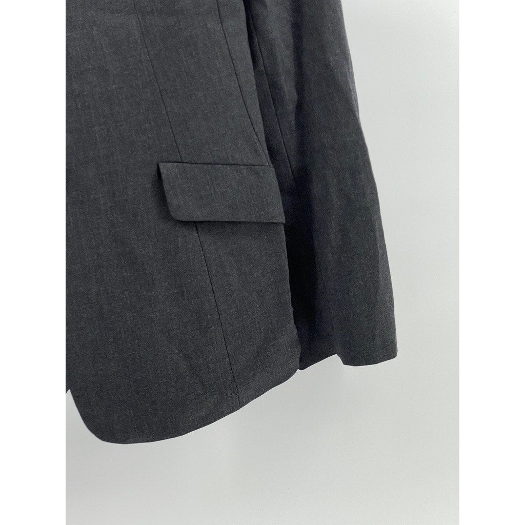 PIAZZA SEMPIONE Women's Black Three-Button Notch Collar Blazer SZ 42(6)