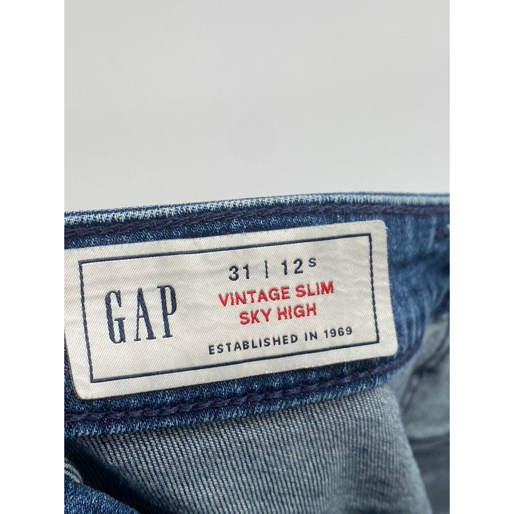 GAP Women's Medium Blue Denim Vintage Slim Sky High Jeans SZ 31