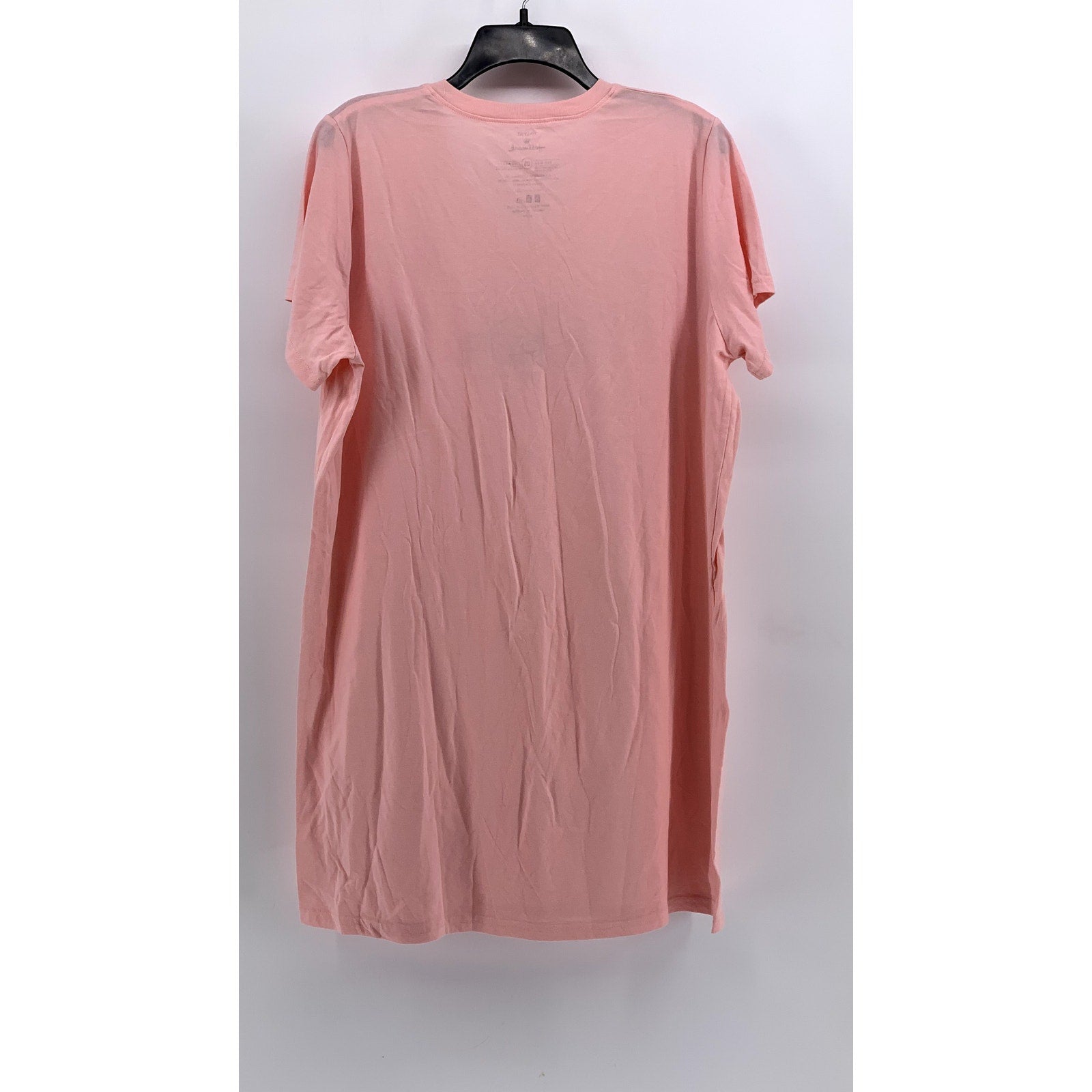 HALLMARK Women's Light Pink Graphic V-Neck Short Sleeve Sleep Shirt SZ OS
