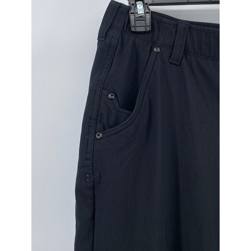 UNDER ARMOUR Men's Black Loose-Fit Straight-Leg Pants SZ 32X32