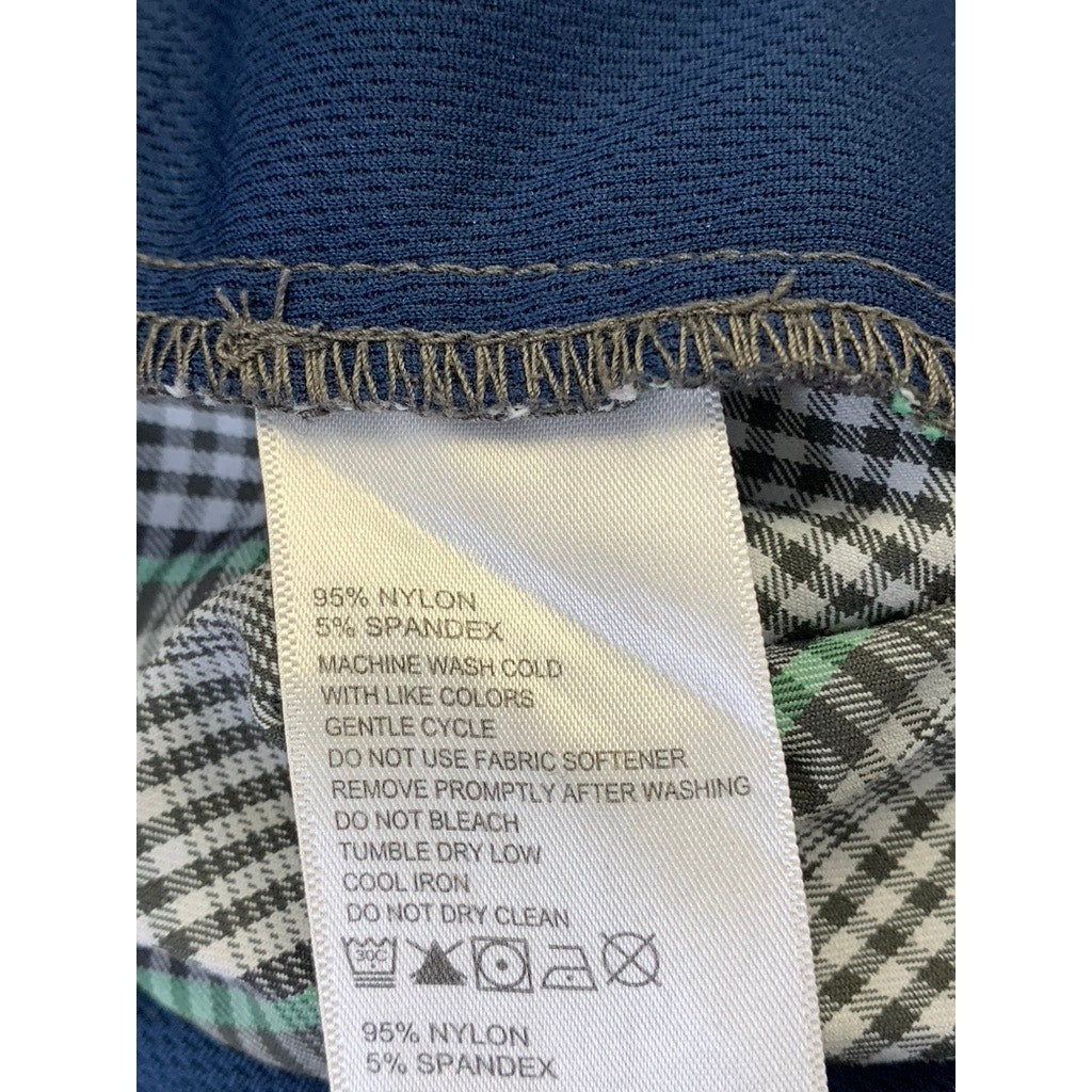 TOMMY BAHAMA Men's Micro-Checkered Green/Grey Lightweight Relaxed Shorts SZ 42