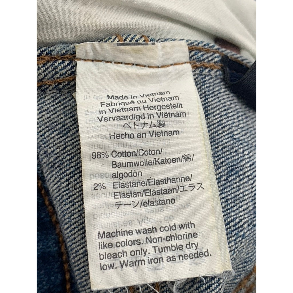 MADEWELL Women's Medium Blue Denim Frayed 10" high Rise Skinny Jean SZ 28