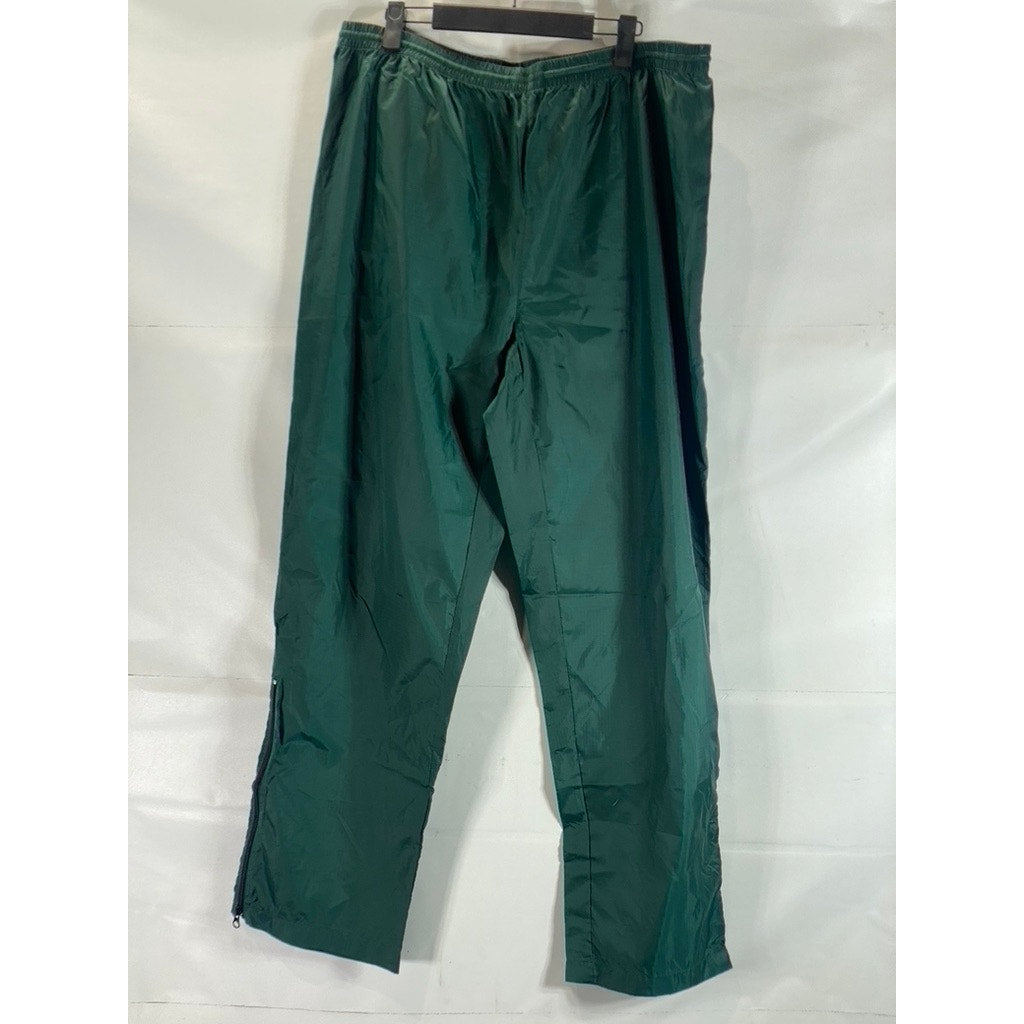 EDDIE BAUER Men's Green Vintage Ebtek Windbreaker Zipper-Hem Pant SZ XL
