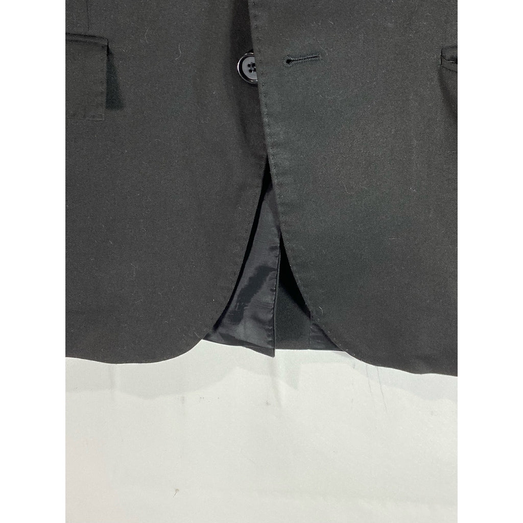 TIFFANY & CO Wardrobe Men's Solid Black Two-Button Blazer SZ 42R