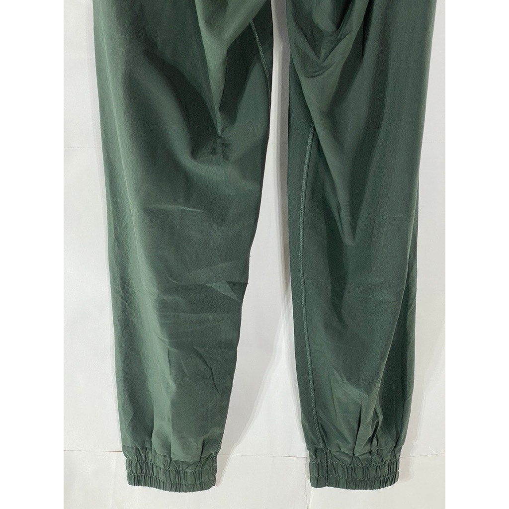 UNBRANDED Women's Dark Green Elastic-Waist Pull-On Jogger Pant SZ S