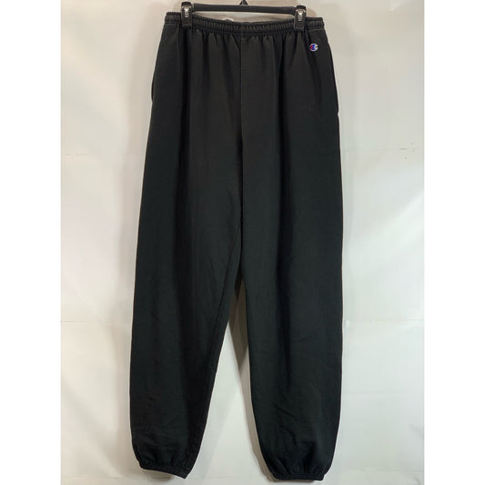 CHAMPION Authentic Men's Solid Black Eco Elastic Waist Pull-On Sweat Pants SZ L