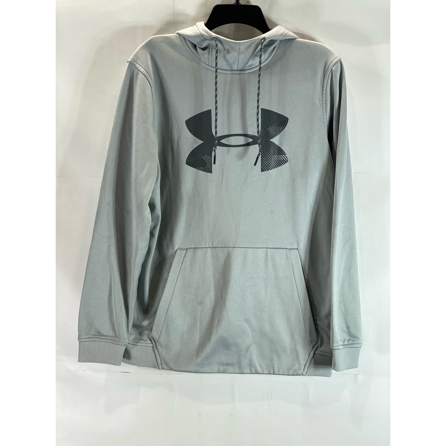 UNDER ARMOUR Men's Gray Coldgear Loose-Fit Logo Graphic Pullover Hoodie SZ M