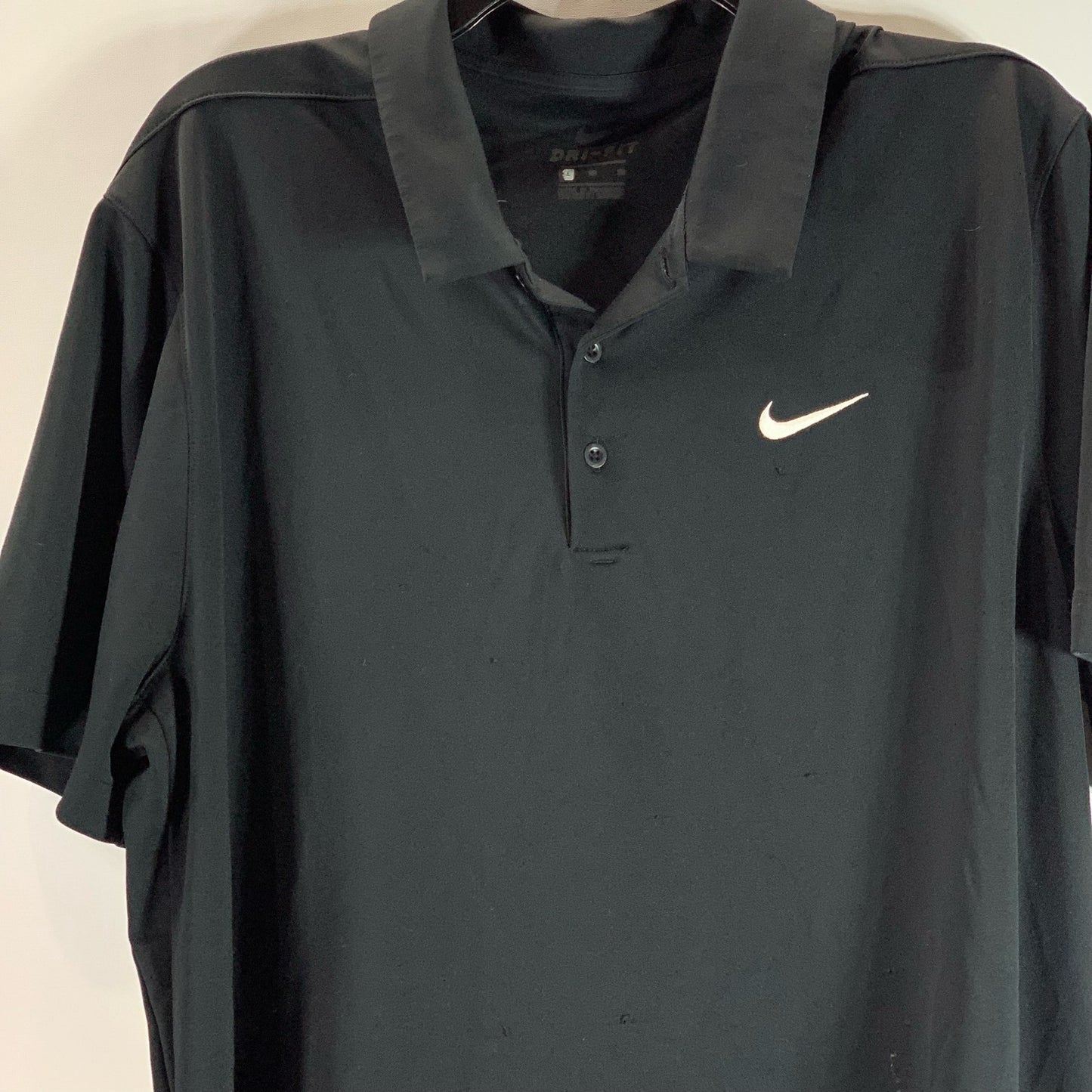 NIKE Men's Black Dri-Fit Performance Regular-Fit Short Sleeve Polo SZ XL