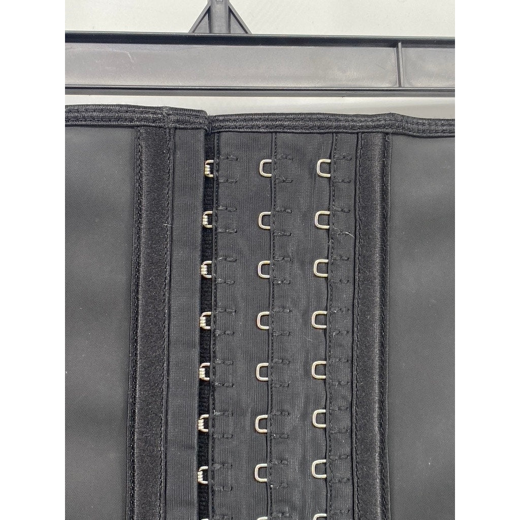 GAINKEE Men's Black Latex Hook & Loop Body Shapewear Waist Trainer SZ XS