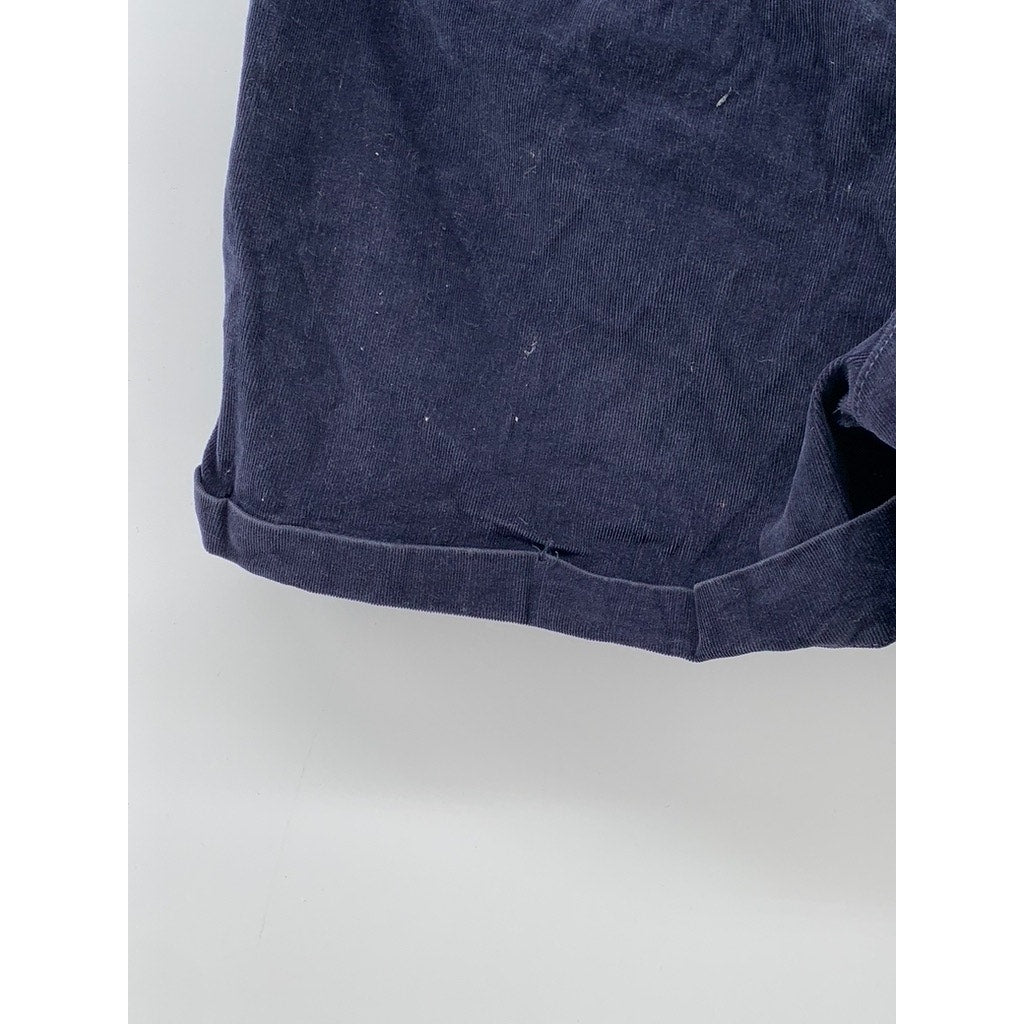 SPLENDID Women's Navy Blue Corduroy Cuffed Shorts SZ S