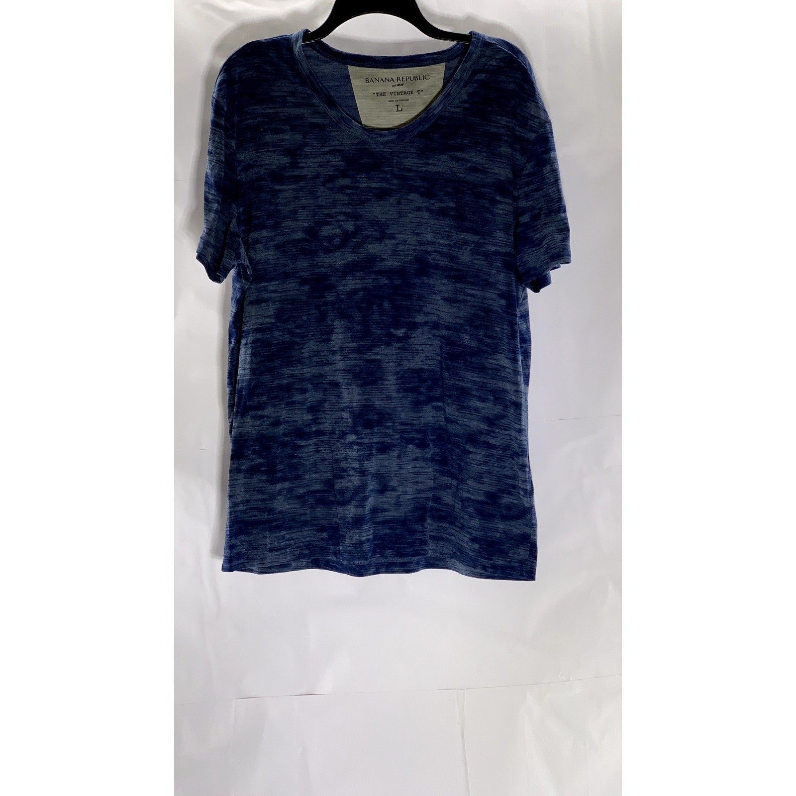 BANANA REPUBLIC Women's Blue Scoop-Neck "The Vintage T" Short Sleeve Top SZ L