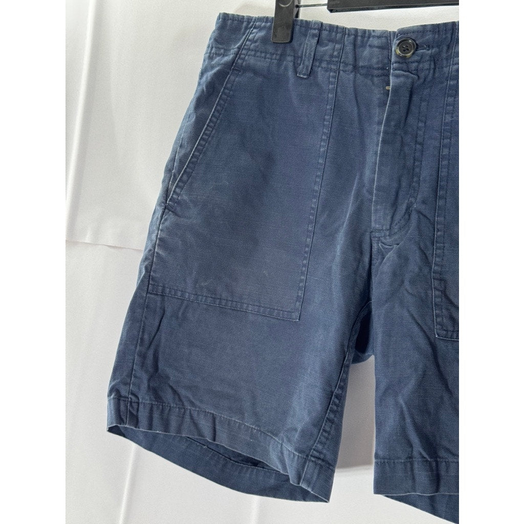 SATURDAYS NEW YORK CITY Men's Navy Regular-Fit Chino Shorts SZ 31