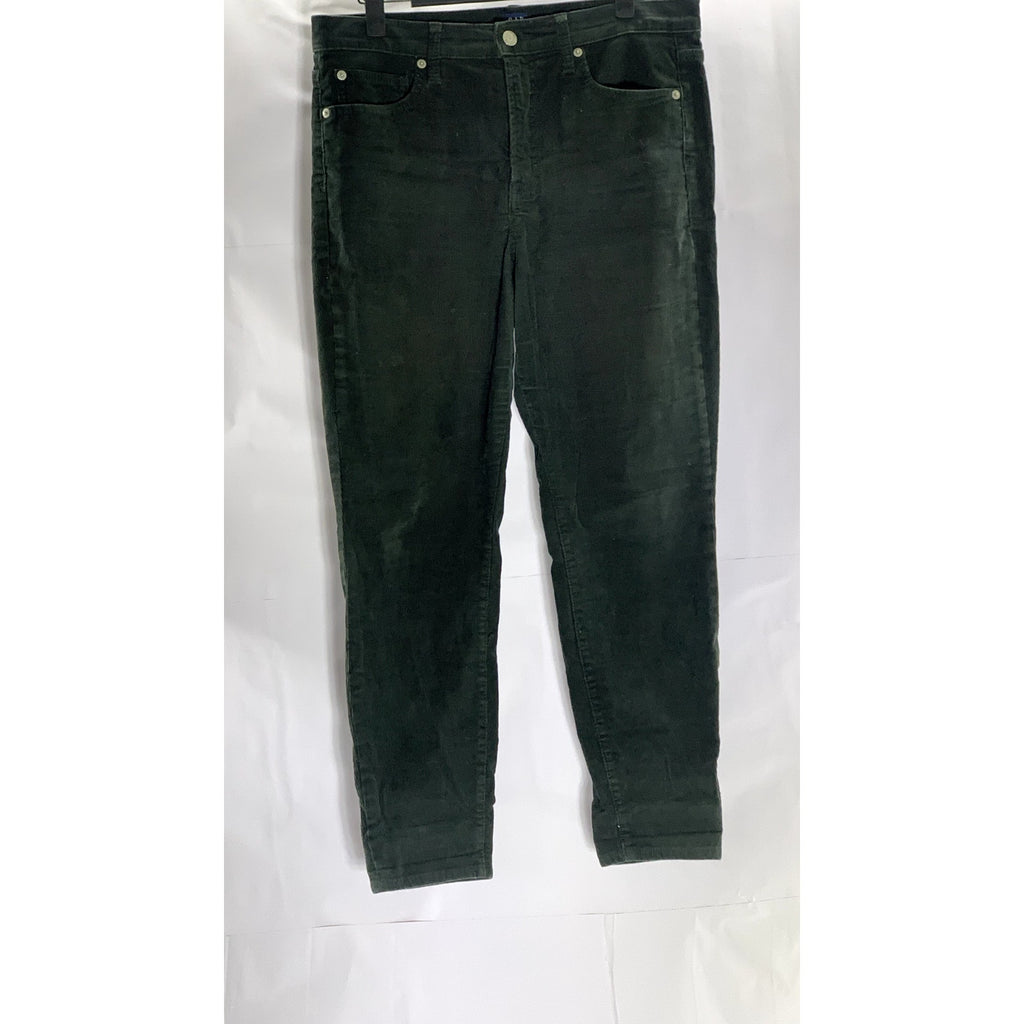 GAP DENIM Women's Petite Dark Charcoal Gray True Skinny Corduroy Pant SZ 8/28P
