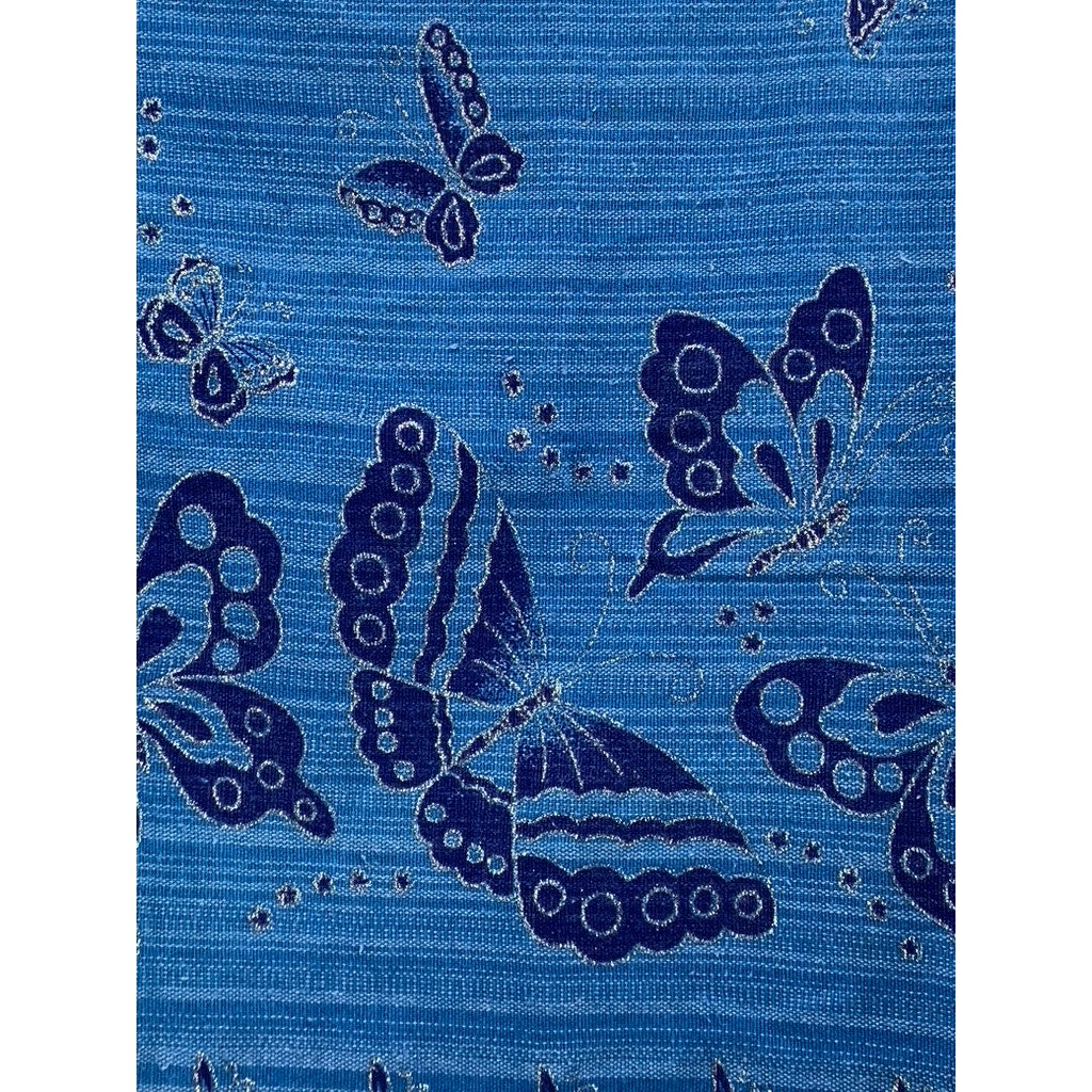 WITCH ROCK Women's Blue Butterfly Glitter Knit Wrap Mini Skirt SZ OS