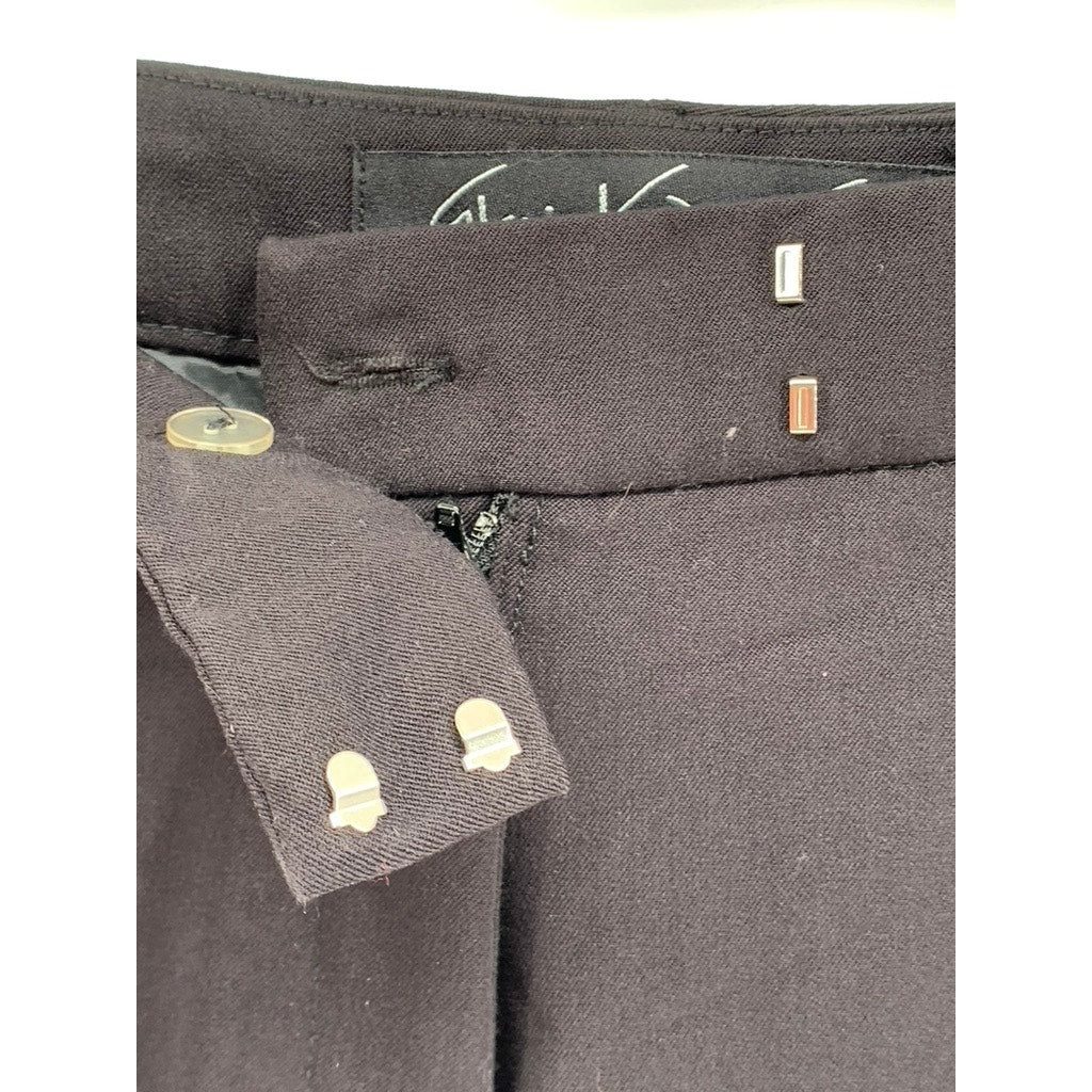 GLORIA VANDERBILT Women's Black Solid Straight Leg Pants SZ 10
