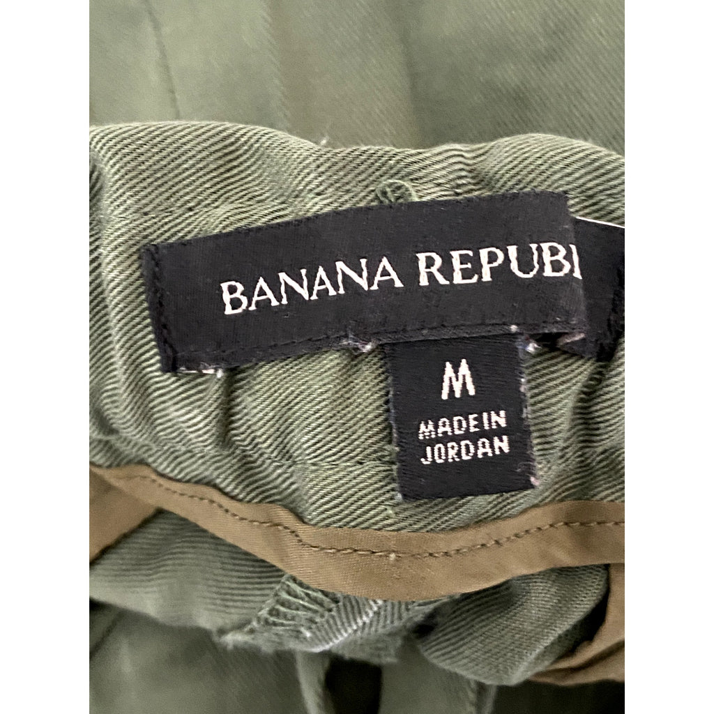 BANANA REPUBLIC Women's Olive Green Pull-on Drawstring Jogger Pants SZ M