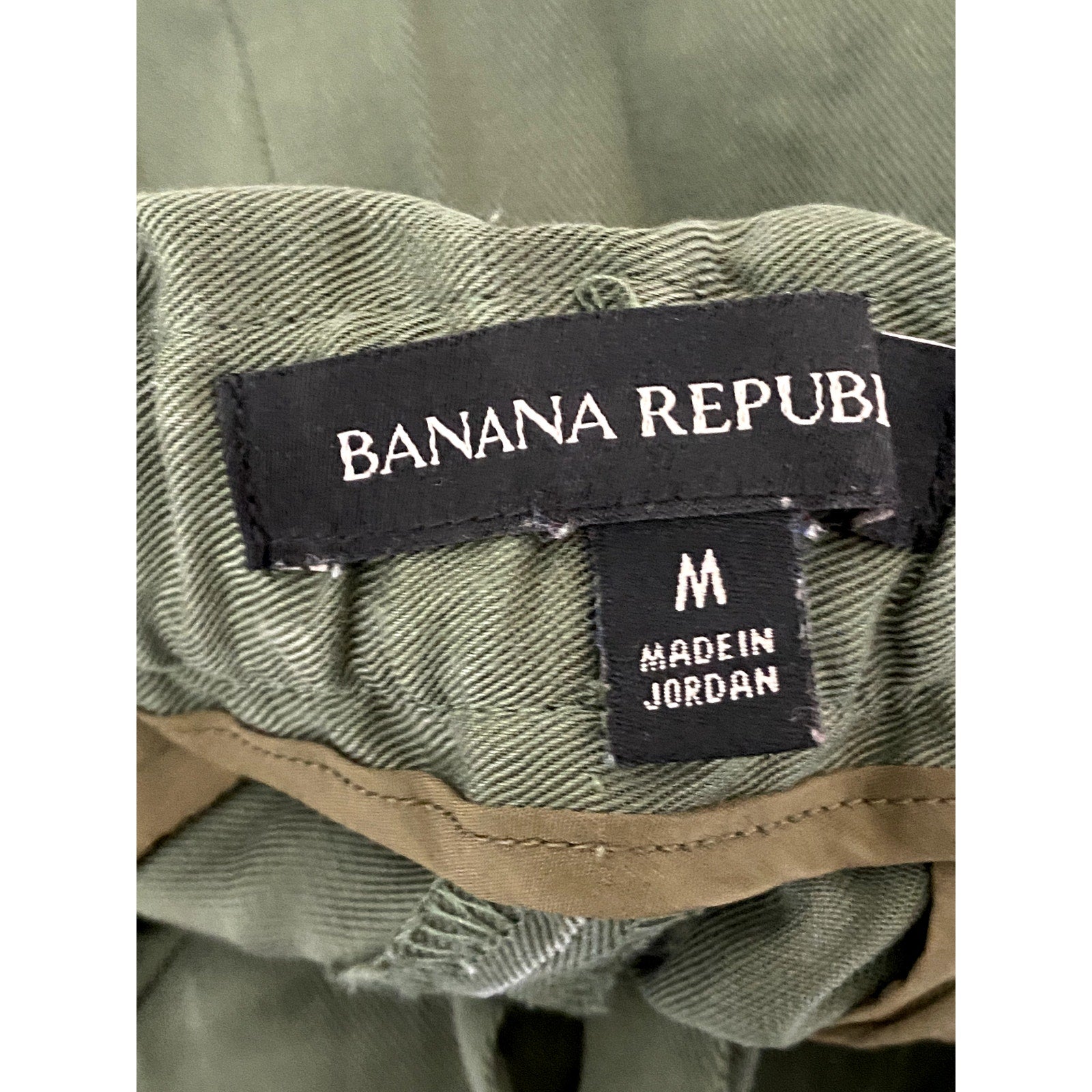 BANANA REPUBLIC Women's Olive Green Pull-on Drawstring Jogger Pants SZ M