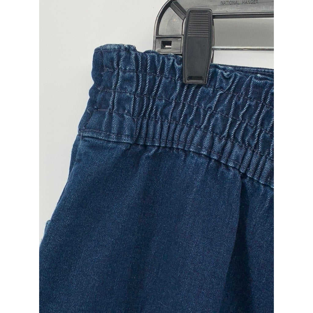 UNBRANDED Women's Dark Blue Denim A-Line Mini Skirt SZ 20