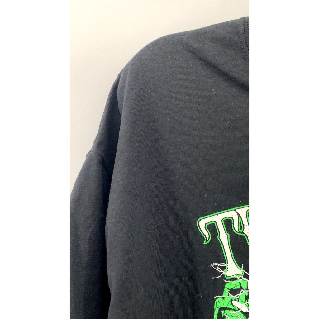 GILDAN Men's Black-Green Twighard Graphic Crewneck Short Sleeve T-Shirt SZ XL
