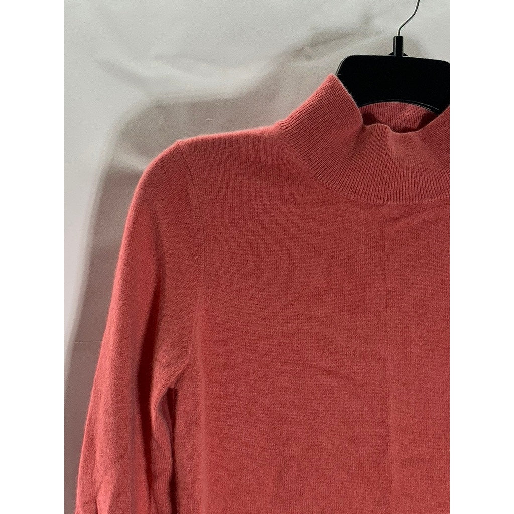 PRESTON & YORK PREMIUM Women's Red Cashmere Mock-Neck Long Sleeve Sweater SZ XS