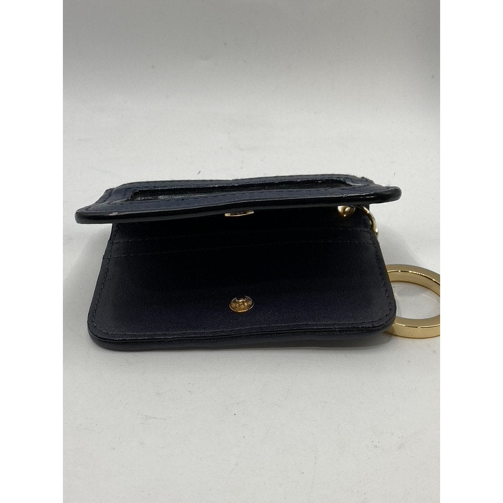 VICTORIA'S SECRET Women's Navy Blue Woven Small Wallet