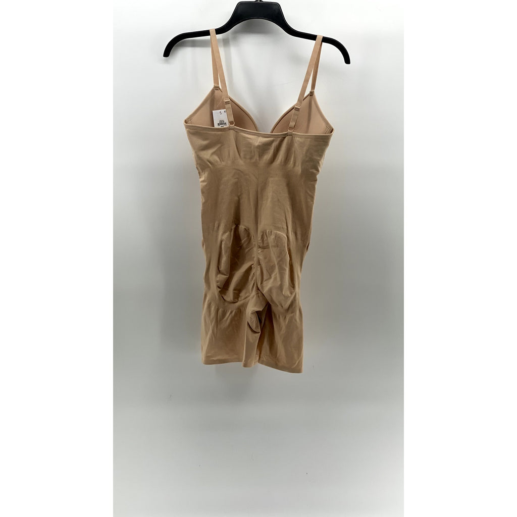 PRIMARK Women's Taupe Cuffed Spaghetti Strap One-Piece Short Style Shapewear SZM