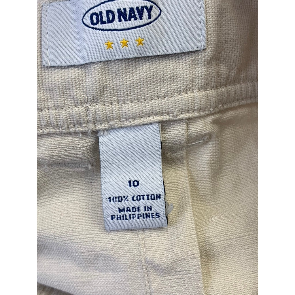 OLD NAVY Women's Beige Ruffle A-Line Extra Mini Skirt SZ 10