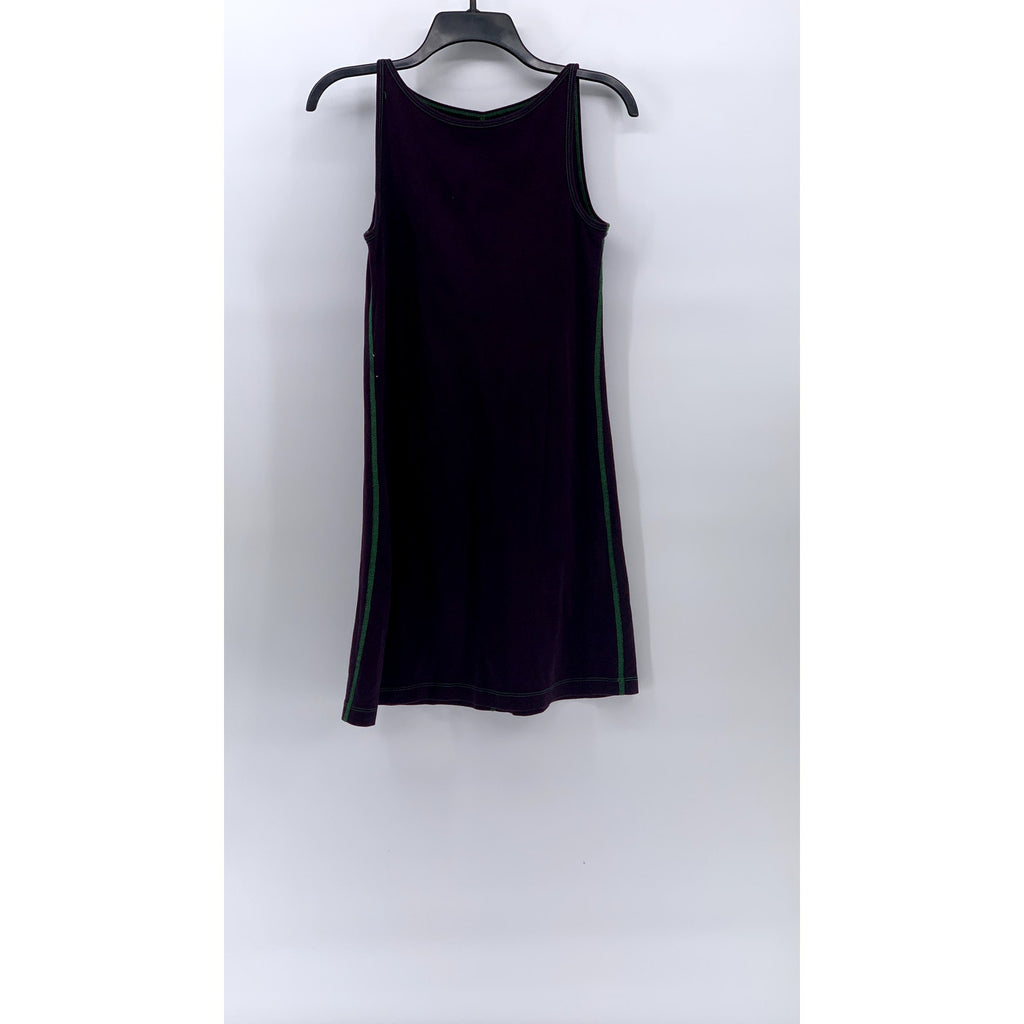 AJ ANDREA JOVINE Women's Purple-Green Scoop-Neck Knit A-Line Knee Dress SZ S