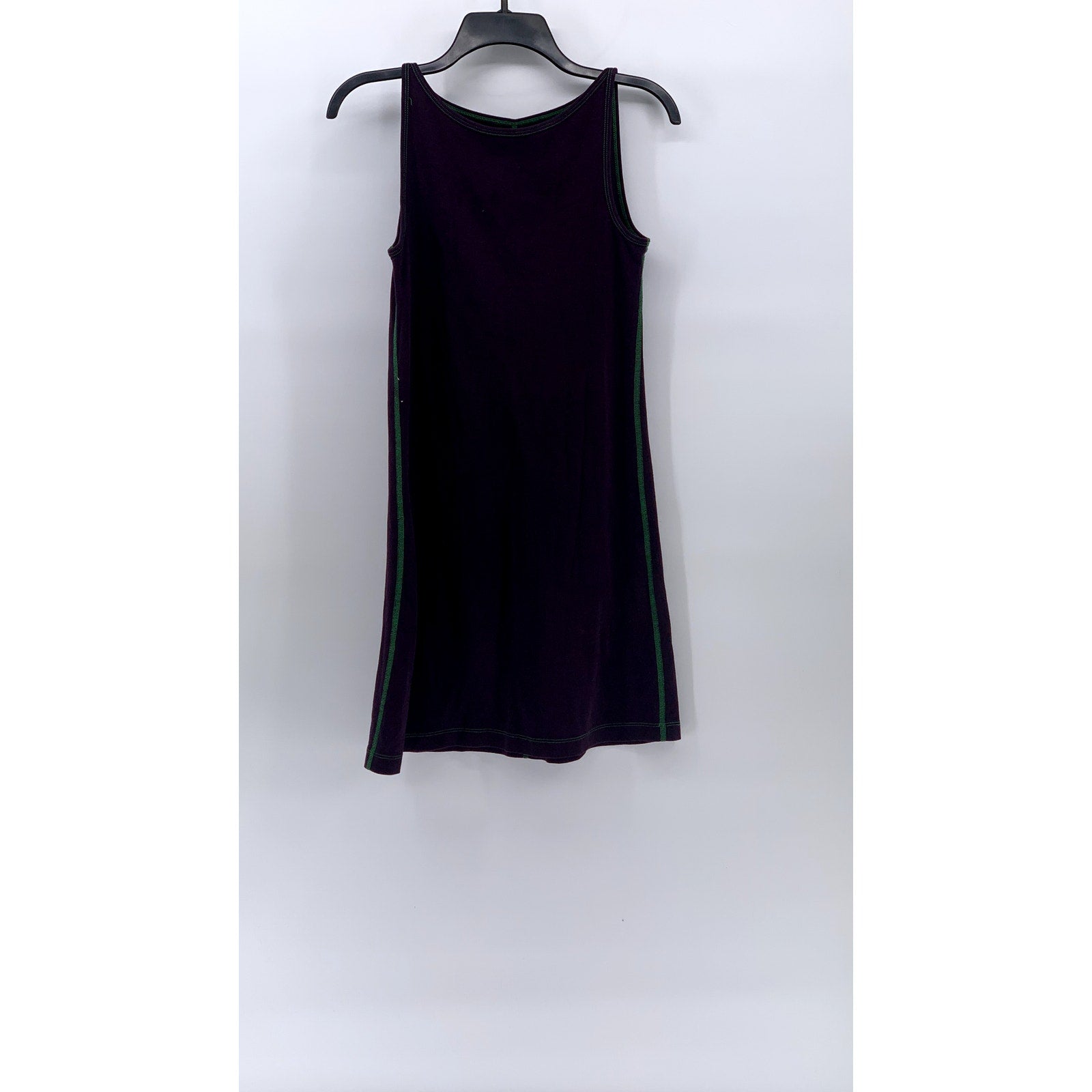 AJ ANDREA JOVINE Women's Purple-Green Scoop-Neck Knit A-Line Knee Dress SZ S