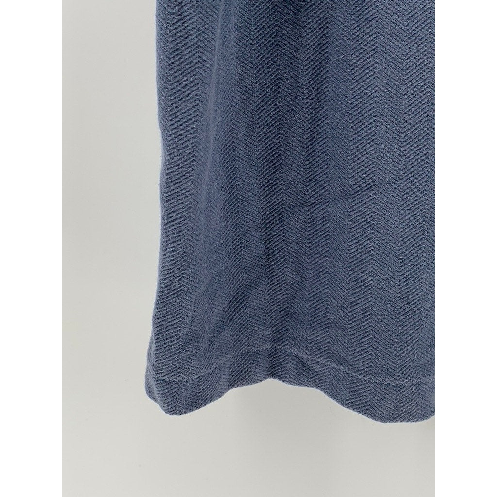 FIRST CHOICE Men's Blue Vintage Textured Embroidered Multi-Print Logo Shirt SZXL