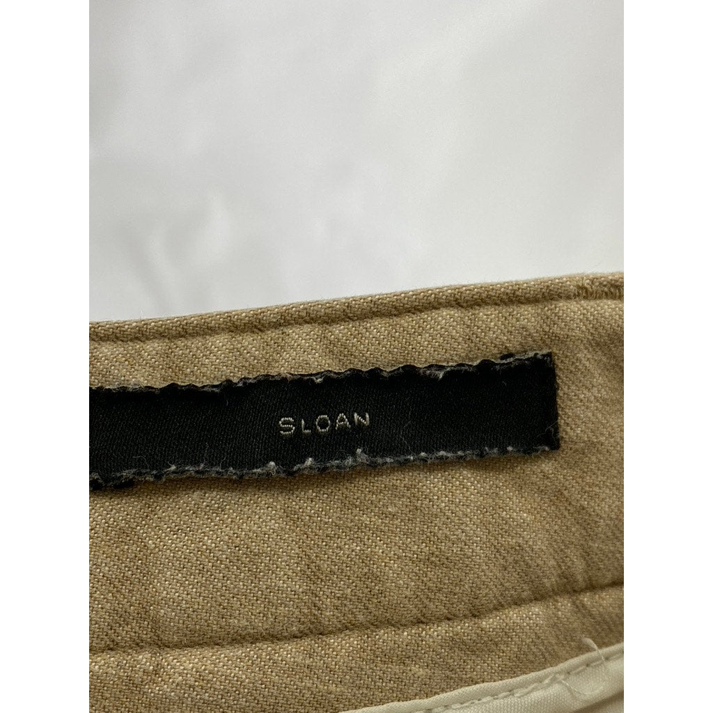 BANANA REPUBLIC Women's Tan Sloan Slim-Leg Regular-Fit Ankle Pant SZ 4