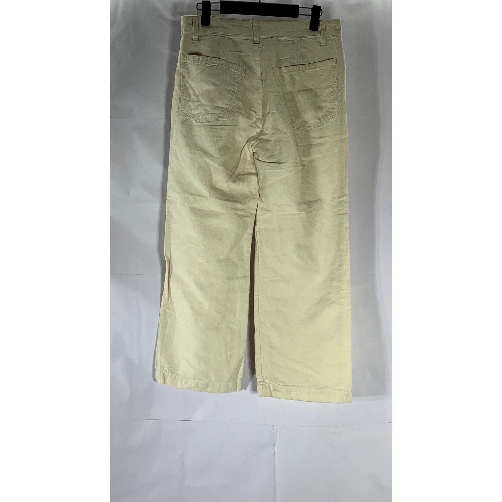 UNIQLO X INES DE LA FRESSANGE Women's Beige Linen-Cotton Wide-Leg Pant SZ 2