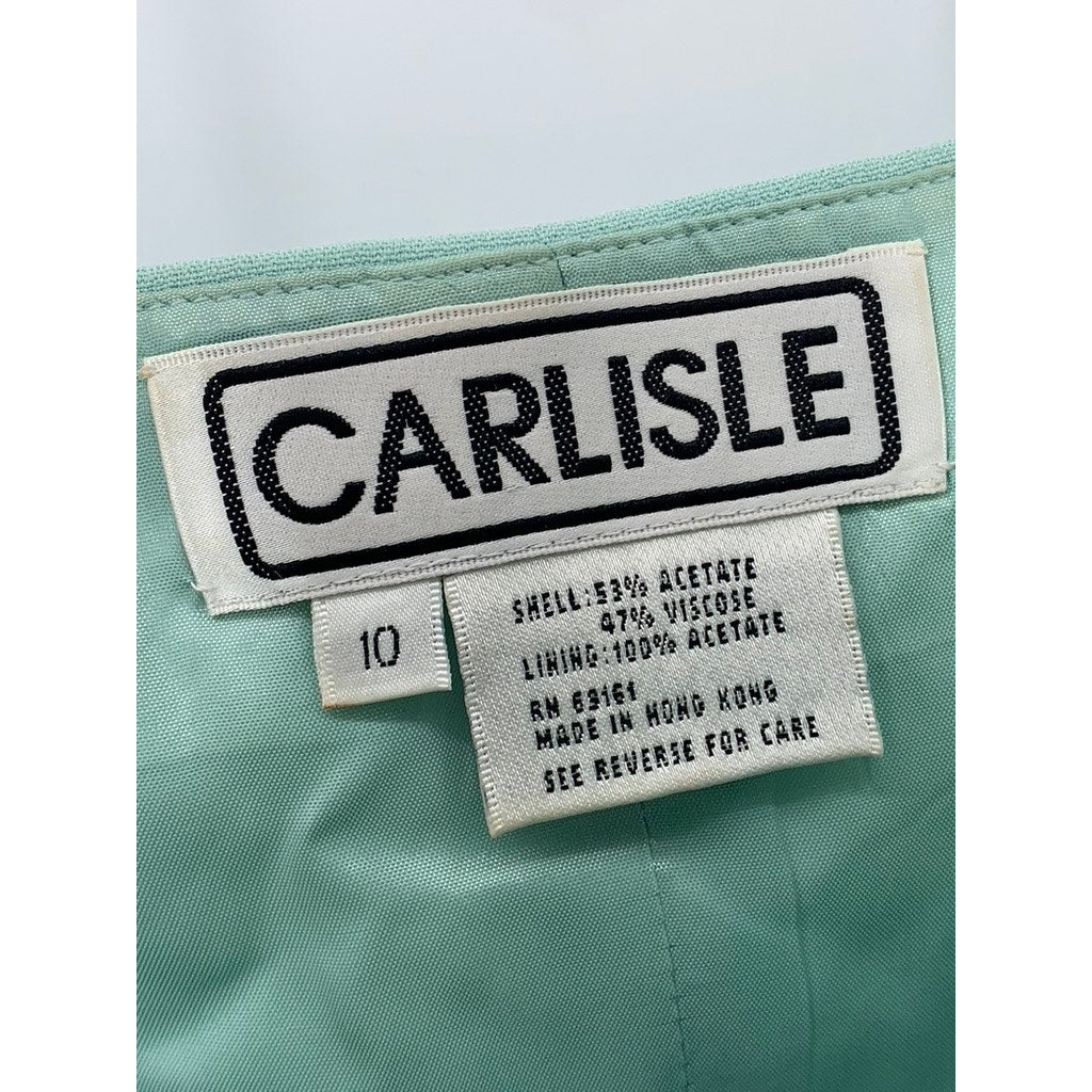 CARLISLE Women's Vintage Teal 3pc Pant Suit Set SZ 10