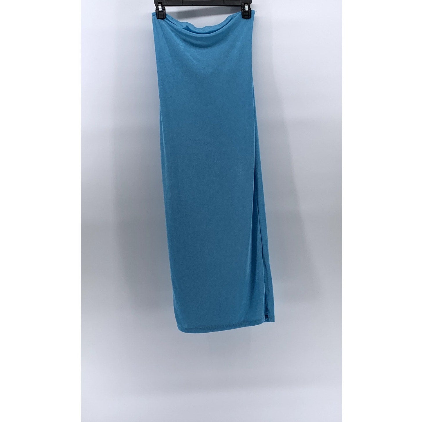 SHEIN Women's Light Blue Strapless Midi Straight Lightweight Dress SZ 4