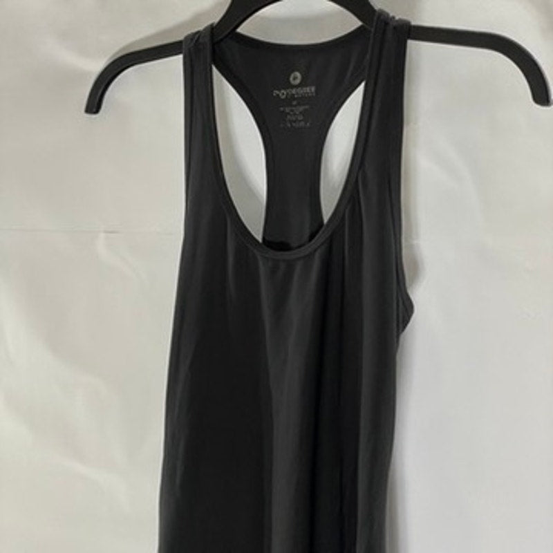 90 DEGREE BY REFLEX Women's Black Scoop-Neck Active Racerback Tank Top SZ XS