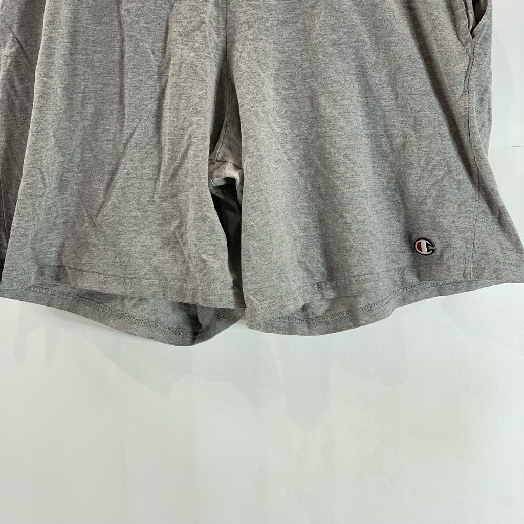 CHAMPION Men's Light Gray Regular-Fit Solid Pull-On Sweat Shorts SZ M