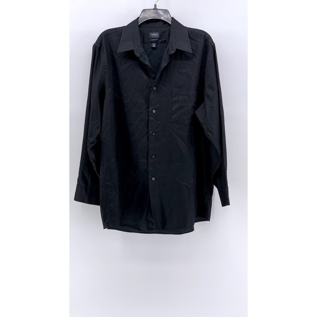ARROW Men's Black Classic Fit Button-Up Long Sleeve Shirt SZ 16.5 32/33