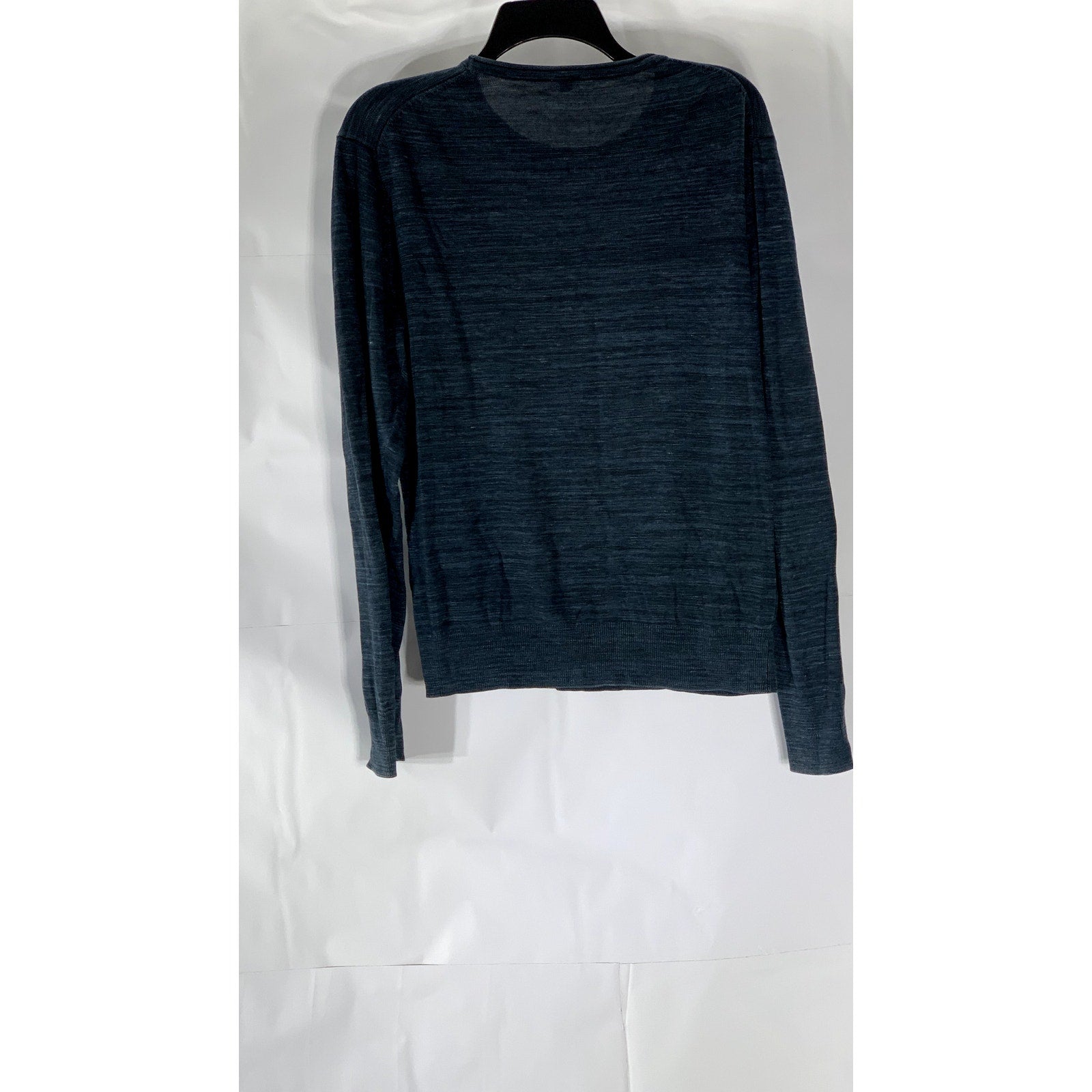 MUJI Men’s Navy Blue Crewneck Knit Long Sleeve Regular Fit Sweater SZ S