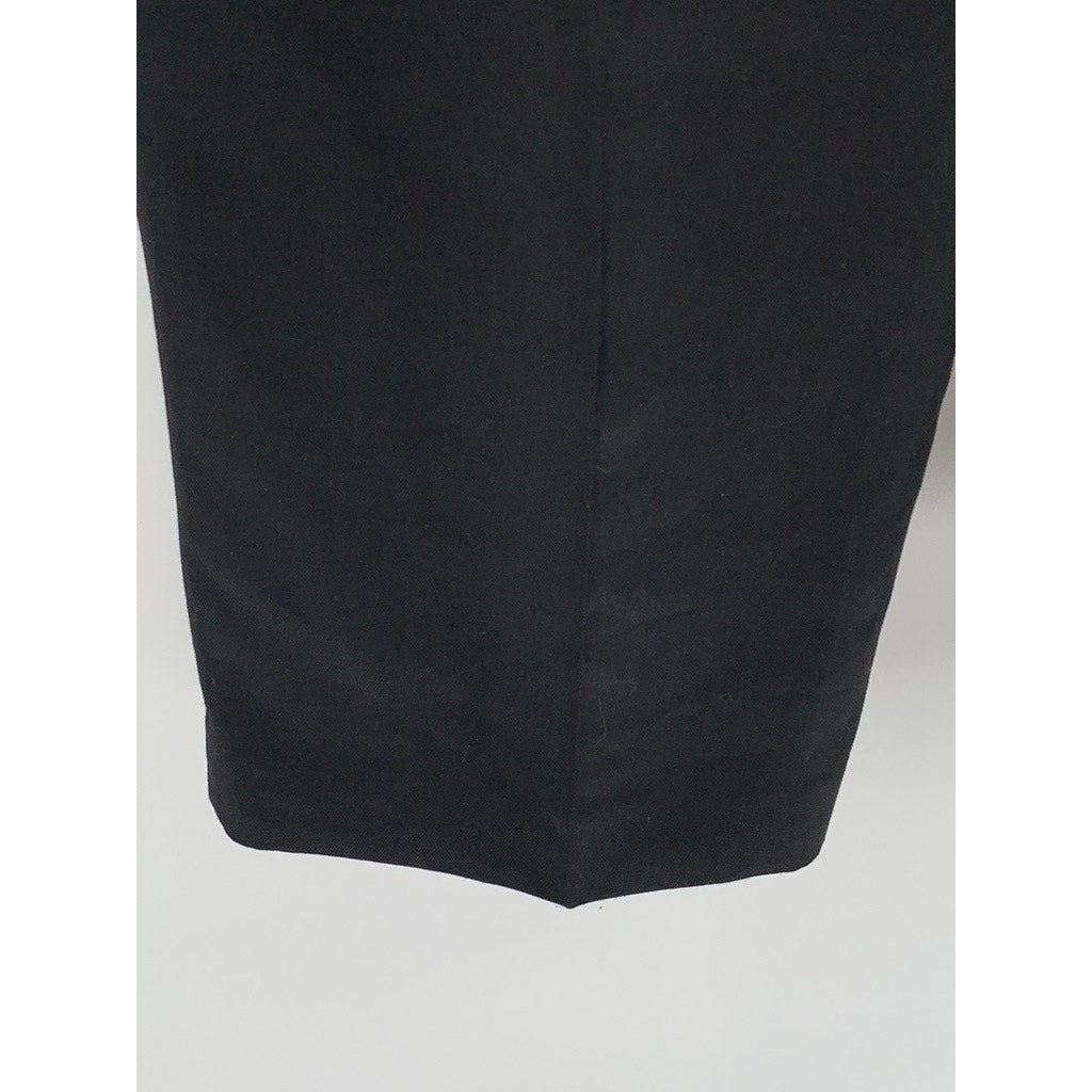 SAVANE Men's Black Solid Straight Flat Front Pants SZ 34X30