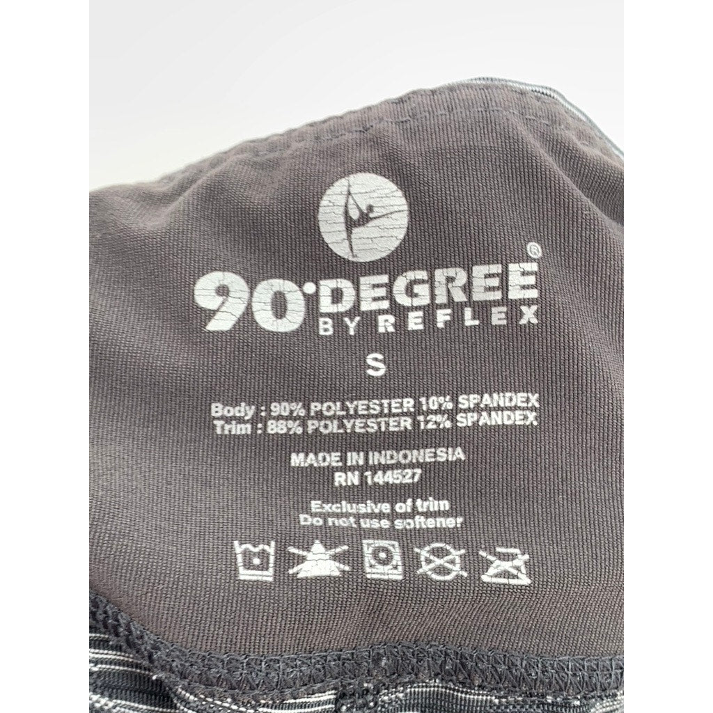 90 DEGREES BYT REFLEX Women's Gray Printed Capri Leggings SZ S