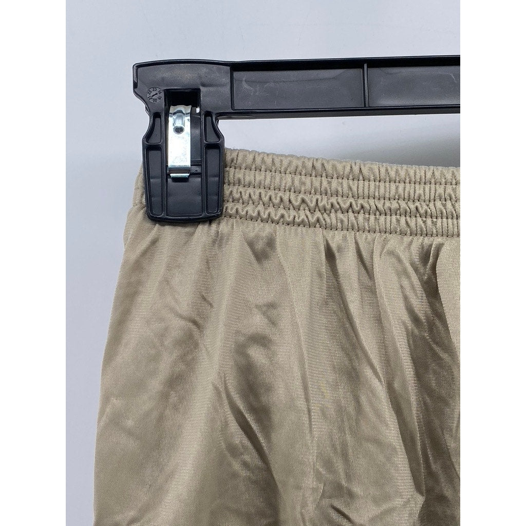 SOFFE Women's Beige Semi Sheer Pull-On Underlined Lightweight Shorts SZ S