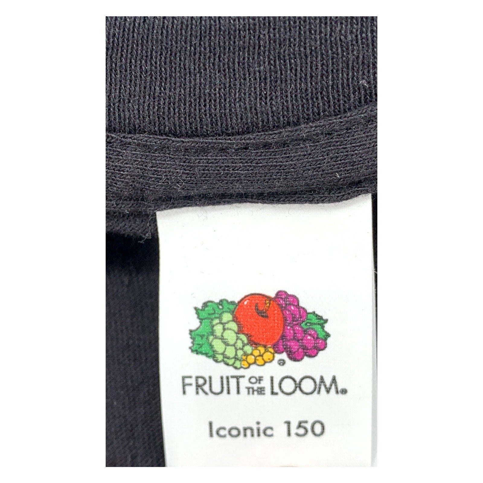 FRUIT OF LOOM Men's Black Best of 1972 Logo Crewneck Short Sleeve T-Shirt SZ M