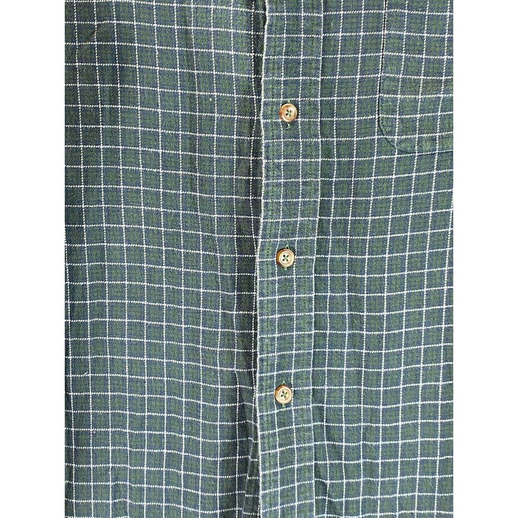 BROOKS BROTHERS Men's Green Gingham Original Polo Regent Regular-Fit Shirt SZ L