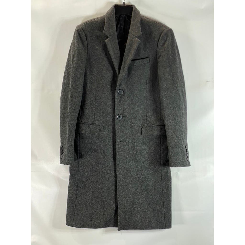THE KOOPLES Men's Charcoal Classic Feltro Three-Button Coat SZ 44(US XS)